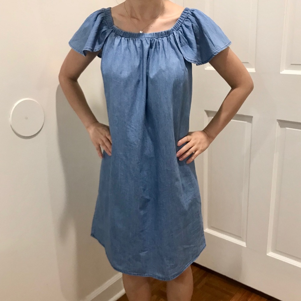 Charlotte Russe Denim Off Shoulder Dress
